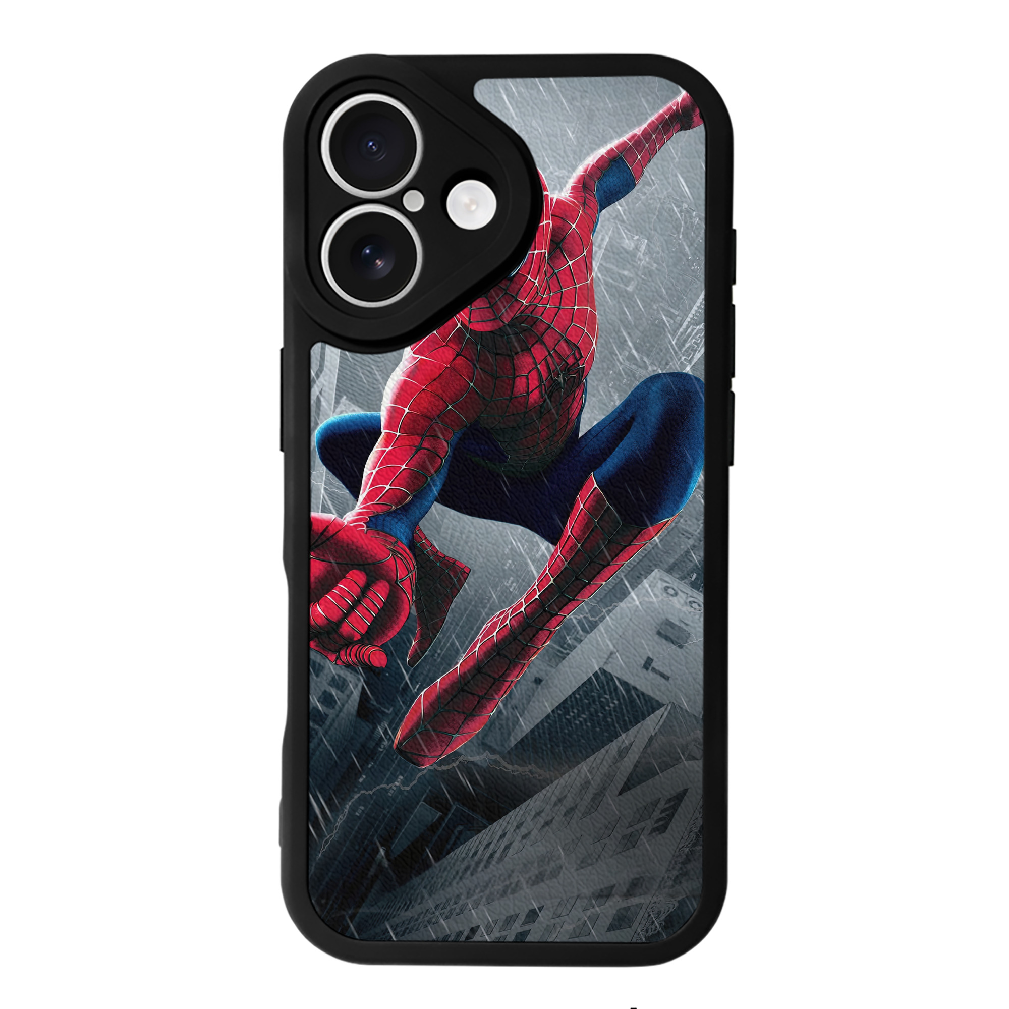 （画像用） Spider Man スパイダーマン 【iPhone 16シリーズ対応】シリコンスマホケース（レザー調） 材質：シリコン